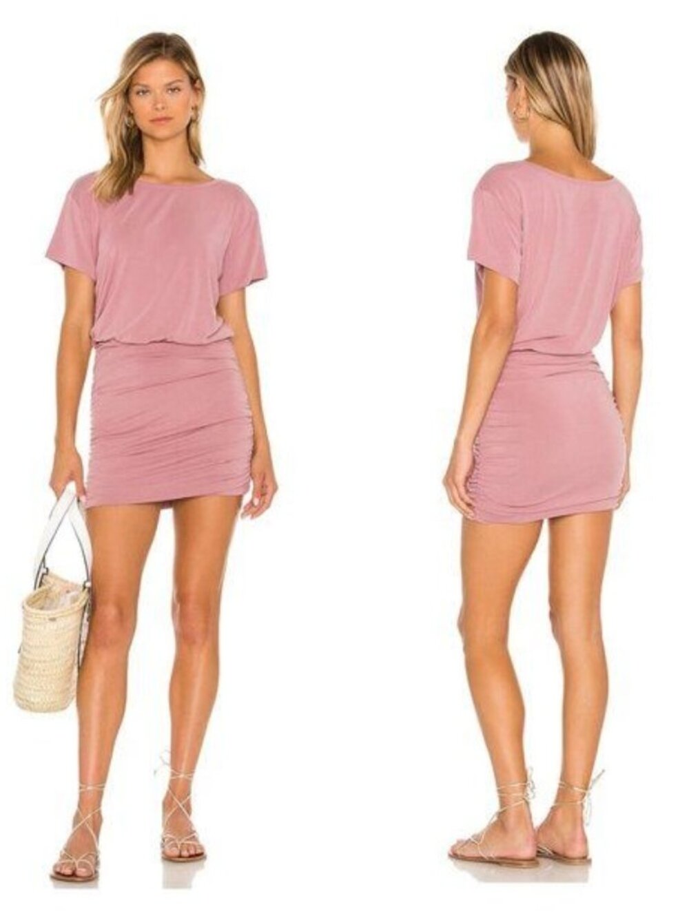 L*SPACE Balboa Dress in Dusty Rose - XL